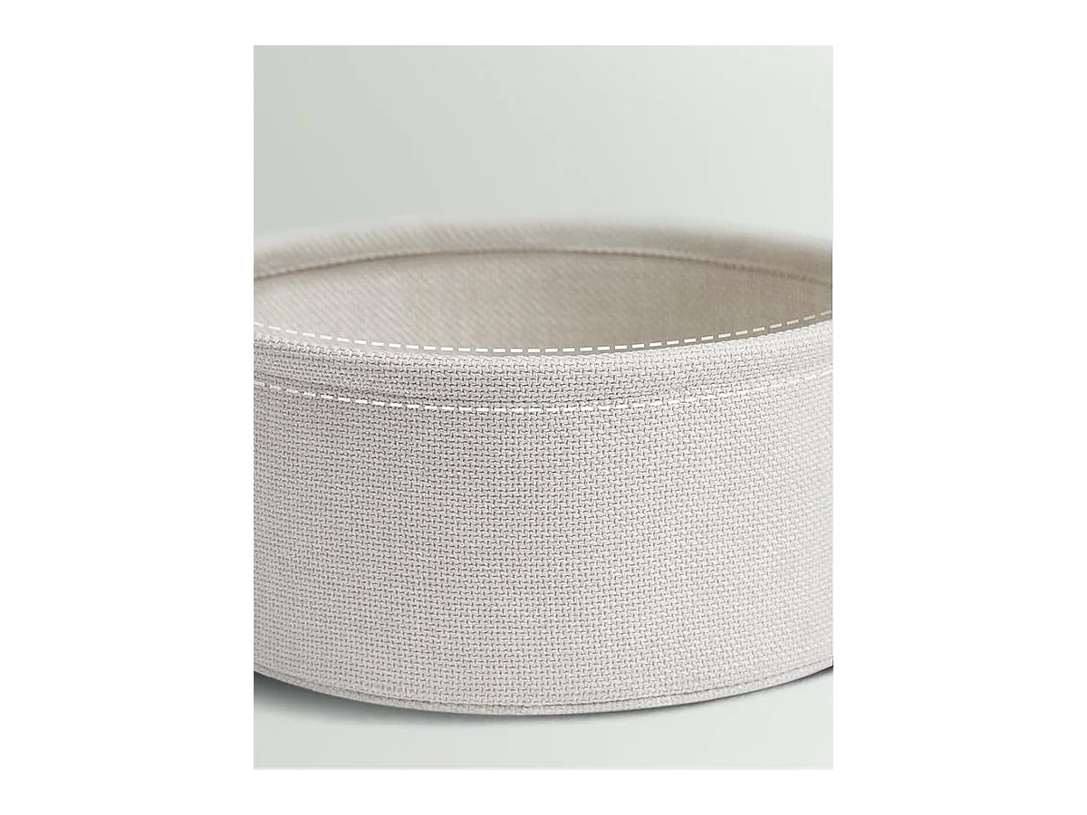 Parya Home Petite table basse ronde, table d'appoint avec panier en tissu