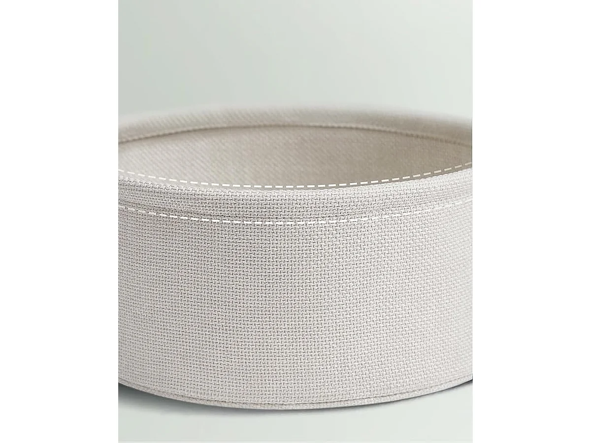 Parya Home Petite table basse ronde, table d'appoint avec panier en tissu