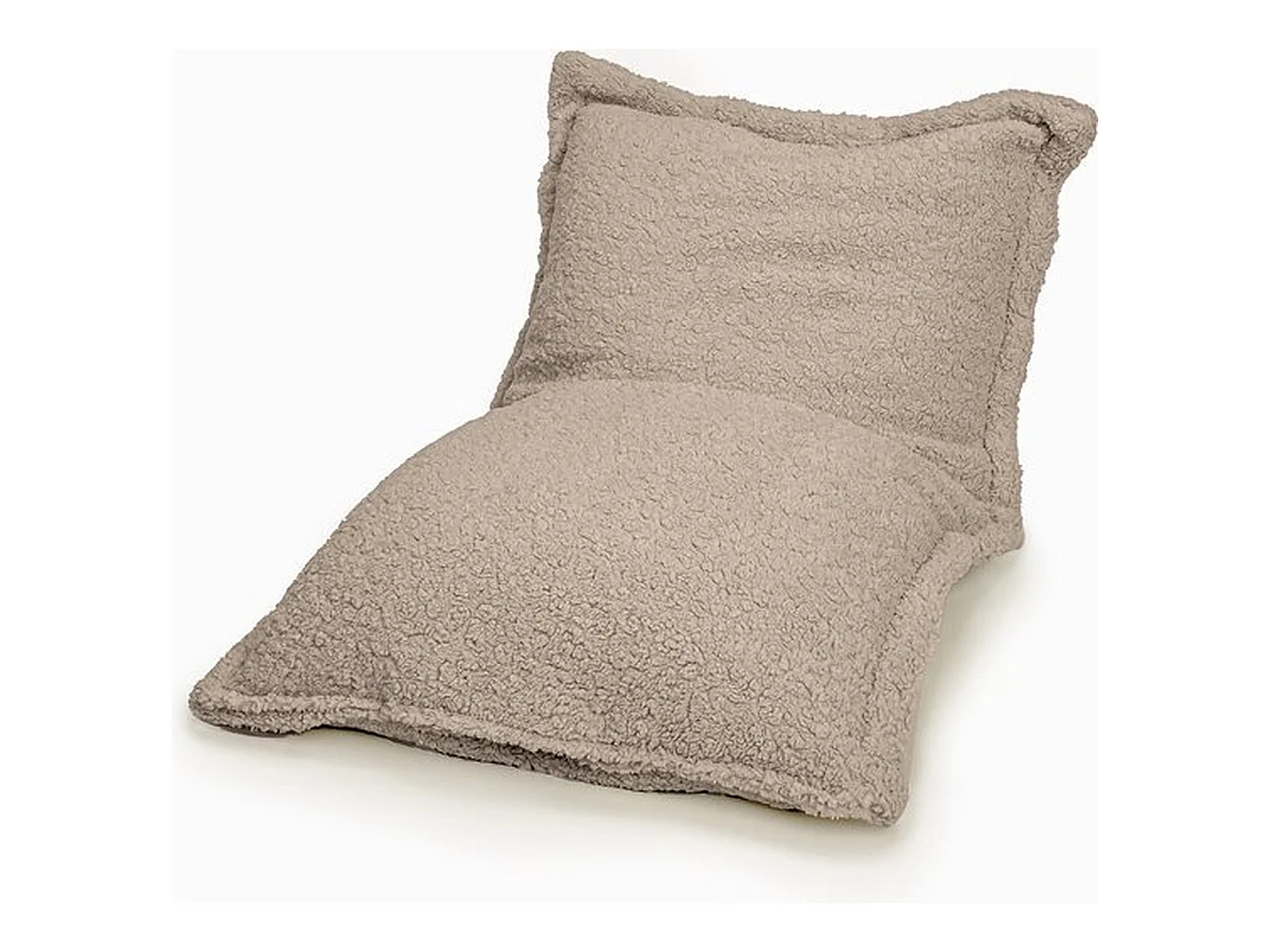 BobbelHome - cosy pouf/coussin de siège - 100 X 150 cm - Teddy - Taupé