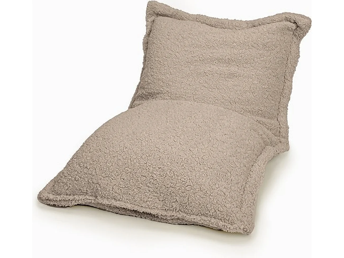 BobbelHome - cosy pouf/coussin de siège - 100 X 150 cm - Teddy - Taupé
