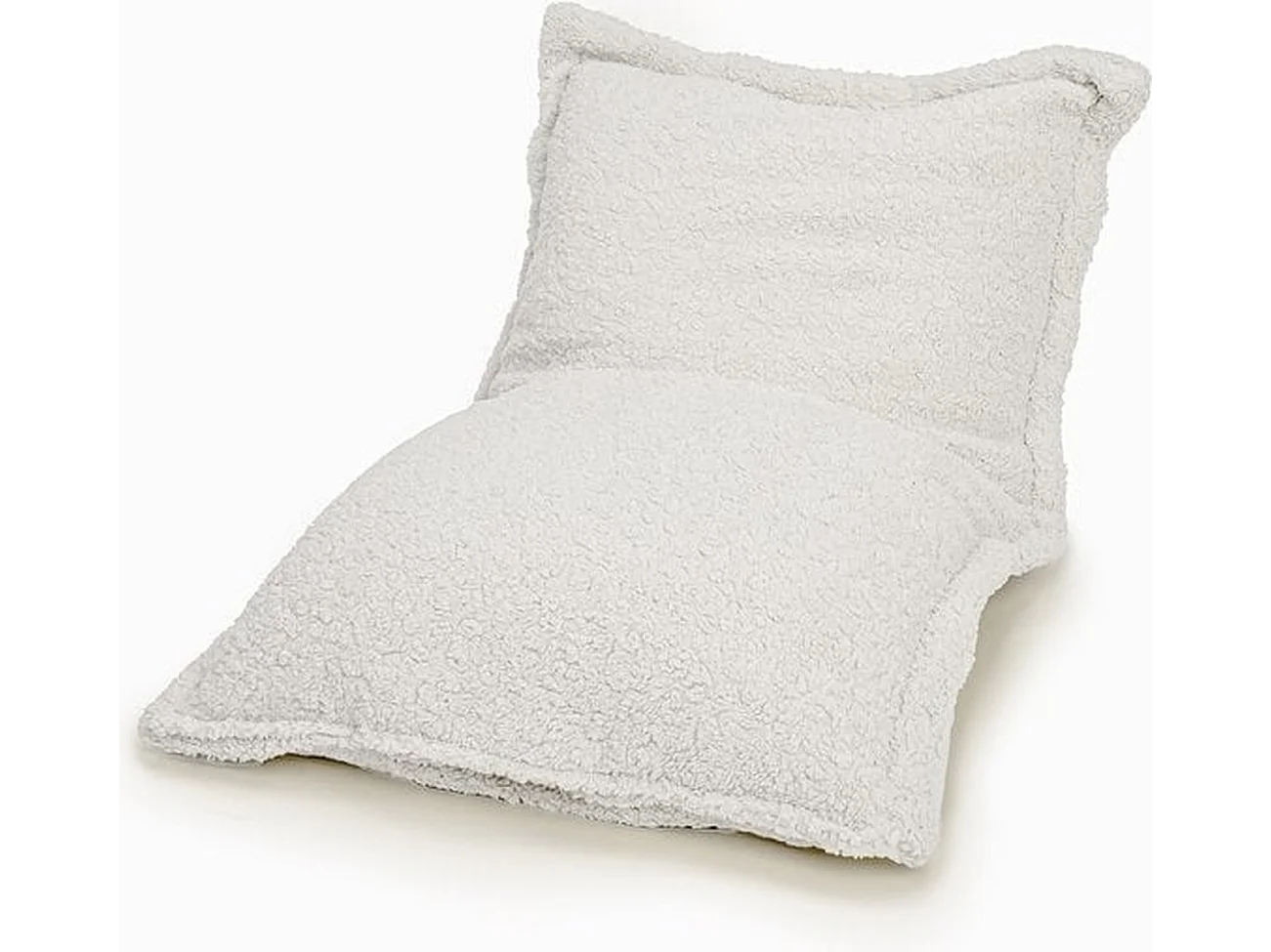 BobbelHome - sfeervolle zitzak / zitkussen - 100 X 150 cm - Teddy - Ecru