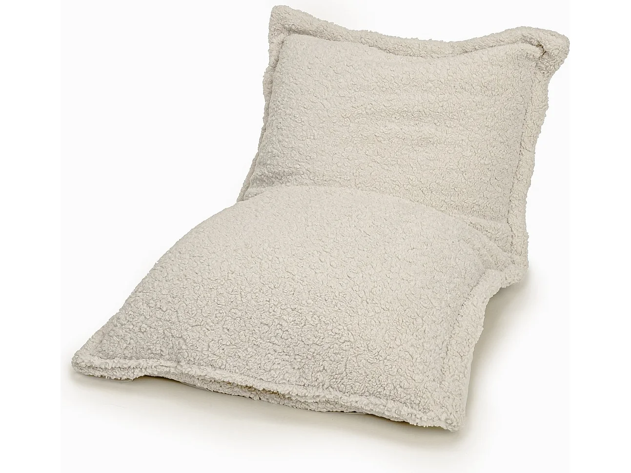 BobbelHome - sfeervolle zitzak/zitkussen - 100 X 150 cm - Teddy - Beige