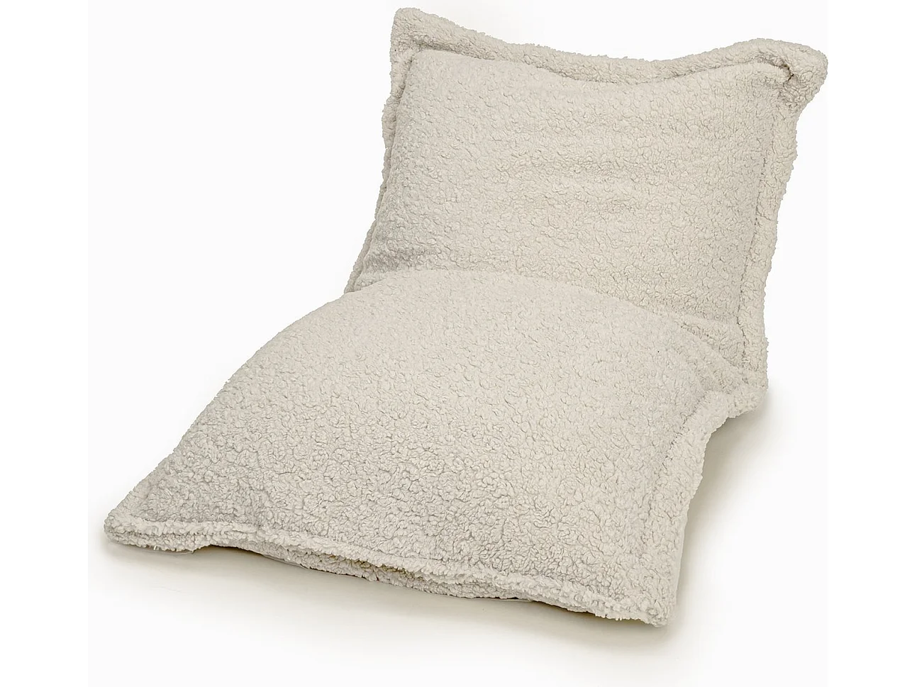 BobbelHome - sfeervolle zitzak/zitkussen - 100 X 150 cm - Teddy - Beige