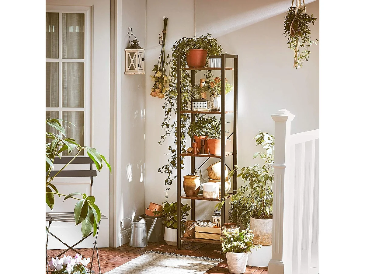 Parya Home Étagère de rangement avec cadre en acier, pour le salon