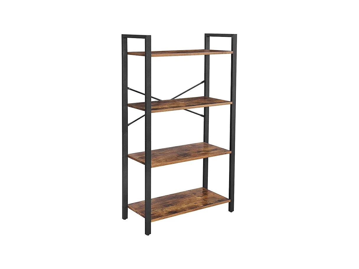 Parya Home Boekenkast met 4 niveaus, opbergrek, hoogte 120 cm