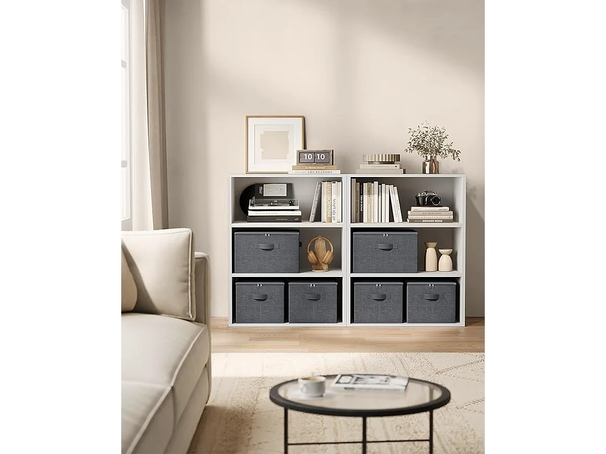 Parya Home Opvouwbare opbergdozen, 6 stuks, kubussen, bakken, manden, kisten, van vliesstof