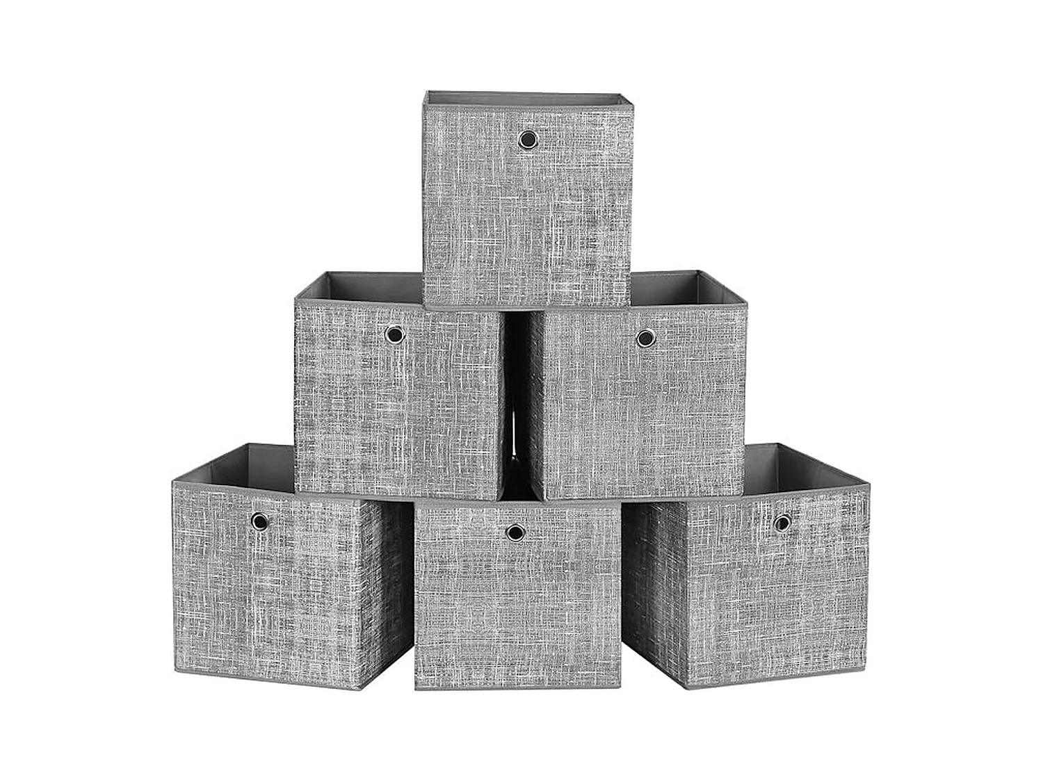 Parya Home Boîtes de rangement pliables, 6 pièces, cubes, bacs, paniers, caisses, en tissu polaire