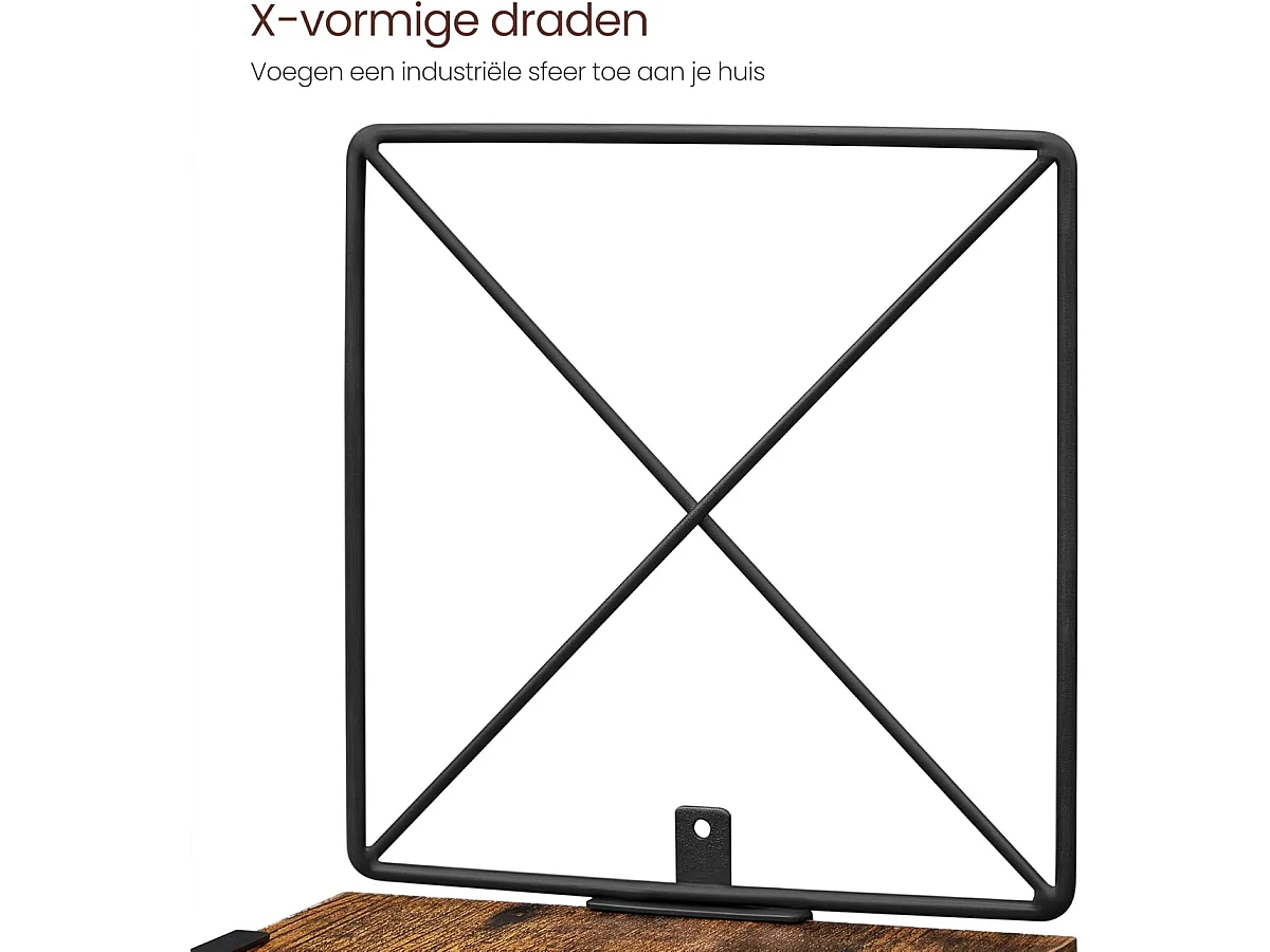 Parya Home Hoekplank, boekenkast met zigzagdesign, 5 lagen, ‎20 x 20 x 127,5 cm, vintage bruinzwart