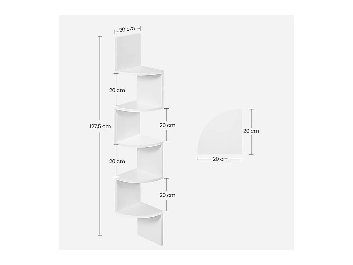Parya Home Boekenkast Met 5 Niveaus - 127,5CM Archiefkast - Kast