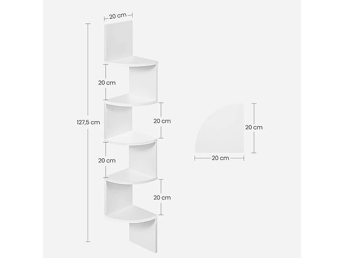 Parya Home Boekenkast Met 5 Niveaus - 127,5CM Archiefkast - Kast