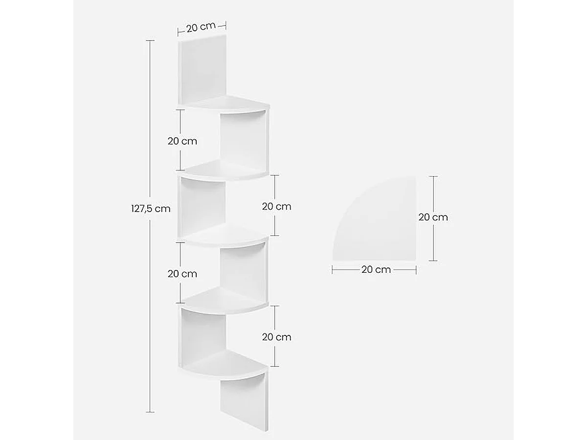 Parya Home Boekenkast Met 5 Niveaus - 127,5CM Archiefkast - Kast