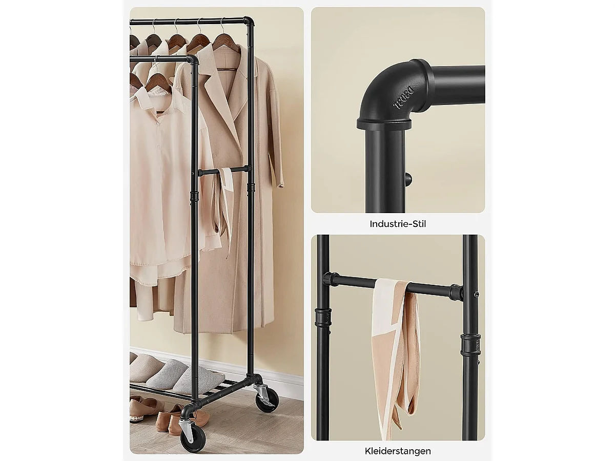 Parya Home Étagère à vêtements résistante, capacité de charge jusqu'à 110 kg