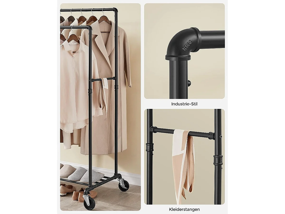 Parya Home Kledingrek voor zware lasten, belastbaarheid tot 110 kg