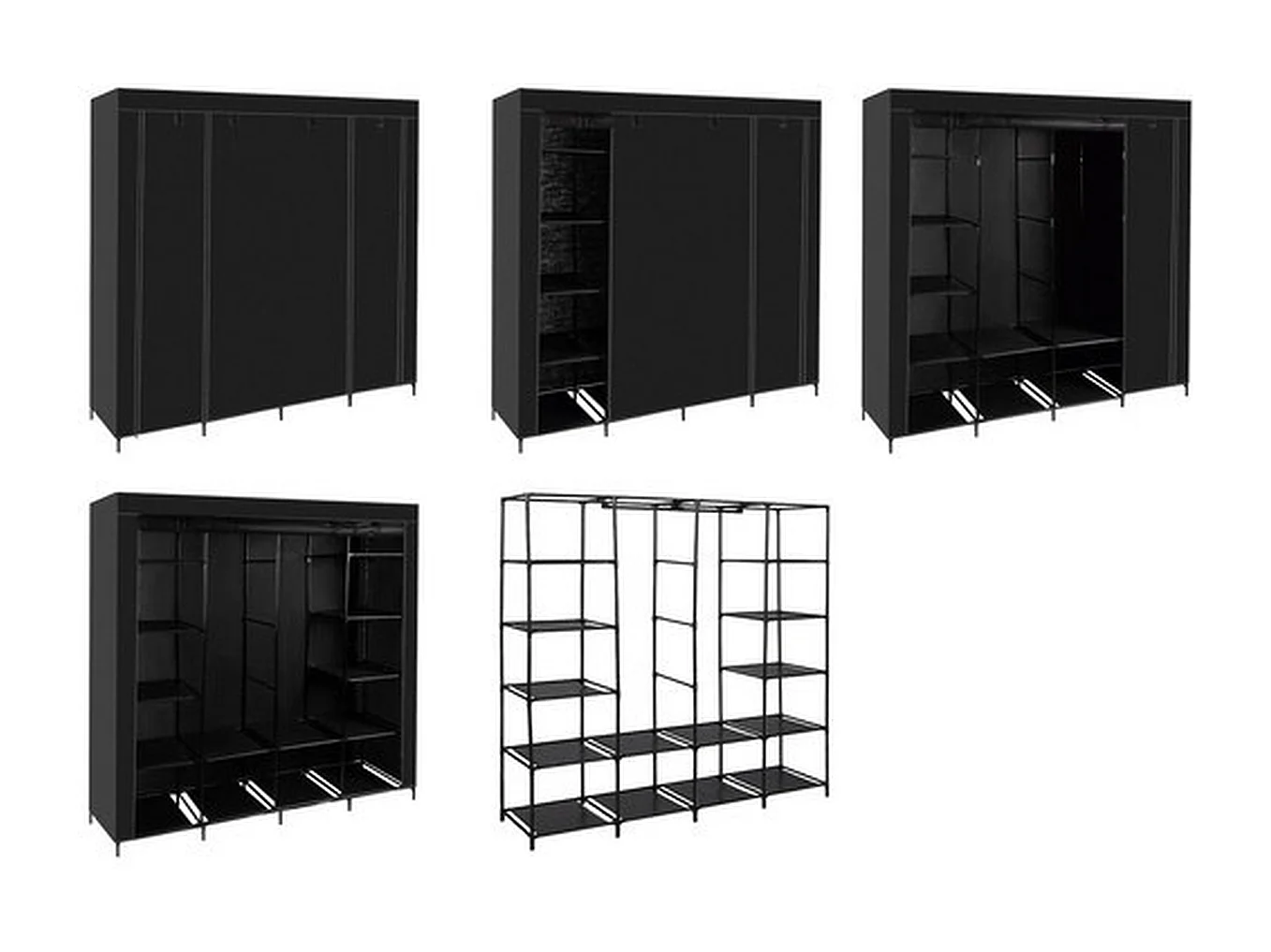 Armoire XXL - Spacieuse, pratique et flexible - 170x45x170cm