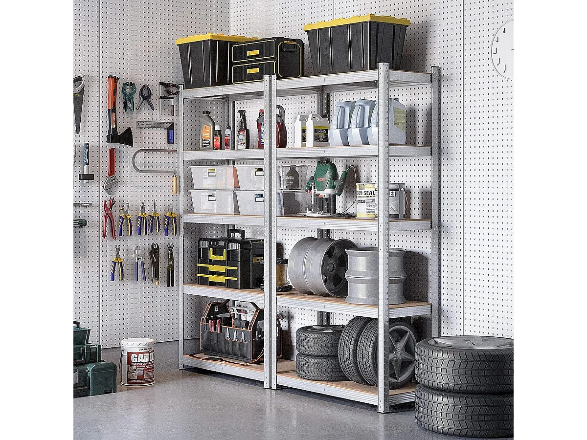 Bobbel Home Etagères à usage intensif Set de 2 Silver