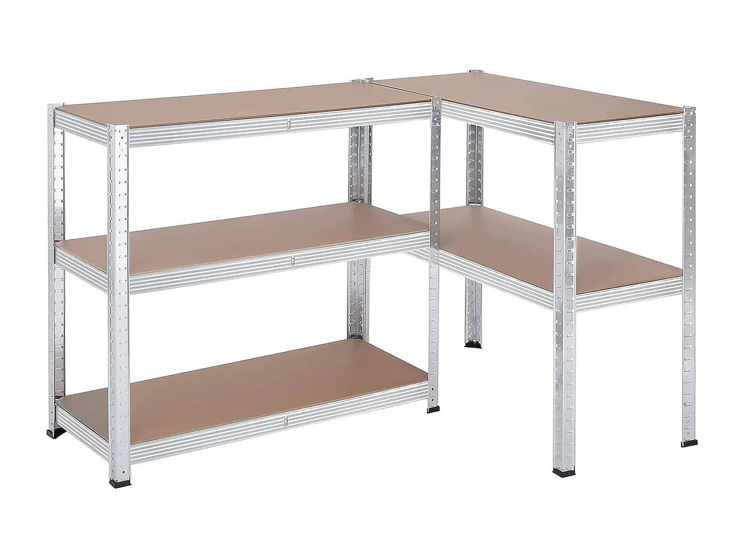 Bobbel Home Etagères à usage intensif Set de 2 Silver