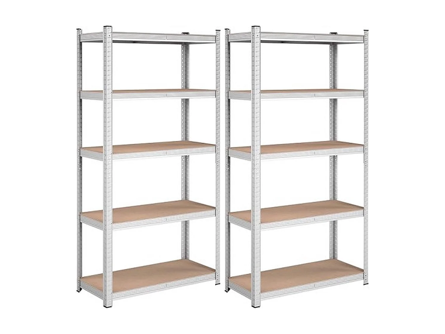 Bobbel Home Etagères à usage intensif Set de 2 Silver