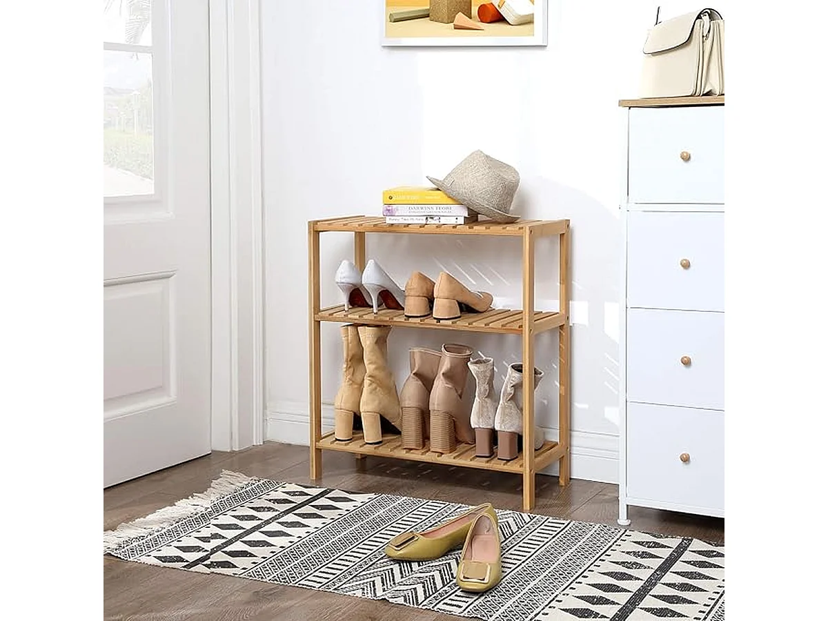 Parya Home - Bamboe Badkamerrek - Badkamermeubel - 3-etage's - Naturel