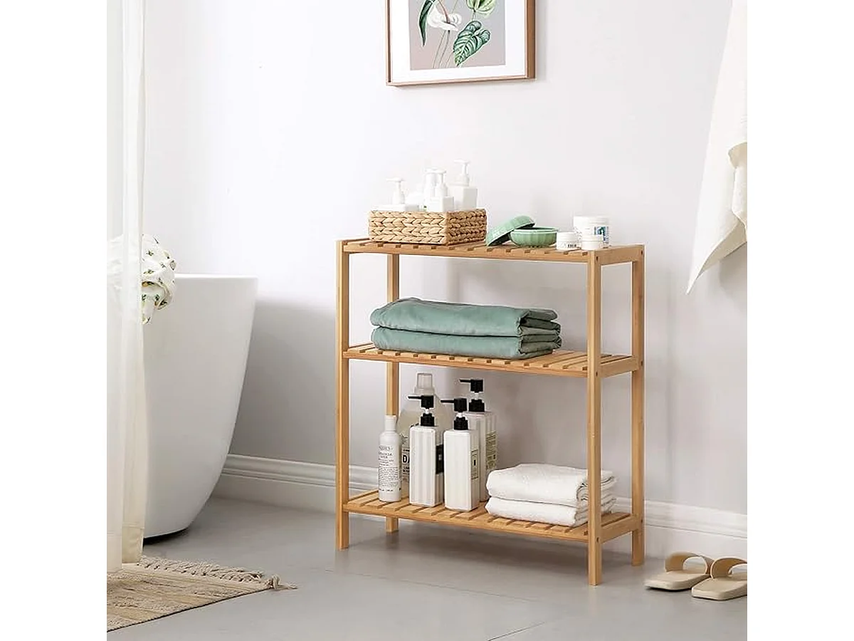 Parya Home - Bamboe Badkamerrek - Badkamermeubel - 3-etage's - Naturel