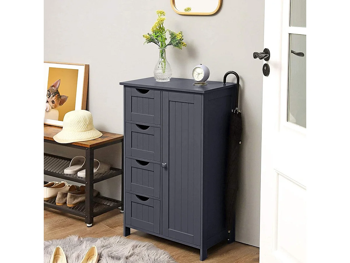 Parya Home Dressoir badkamerkast, badkamerkast van hout Grijs