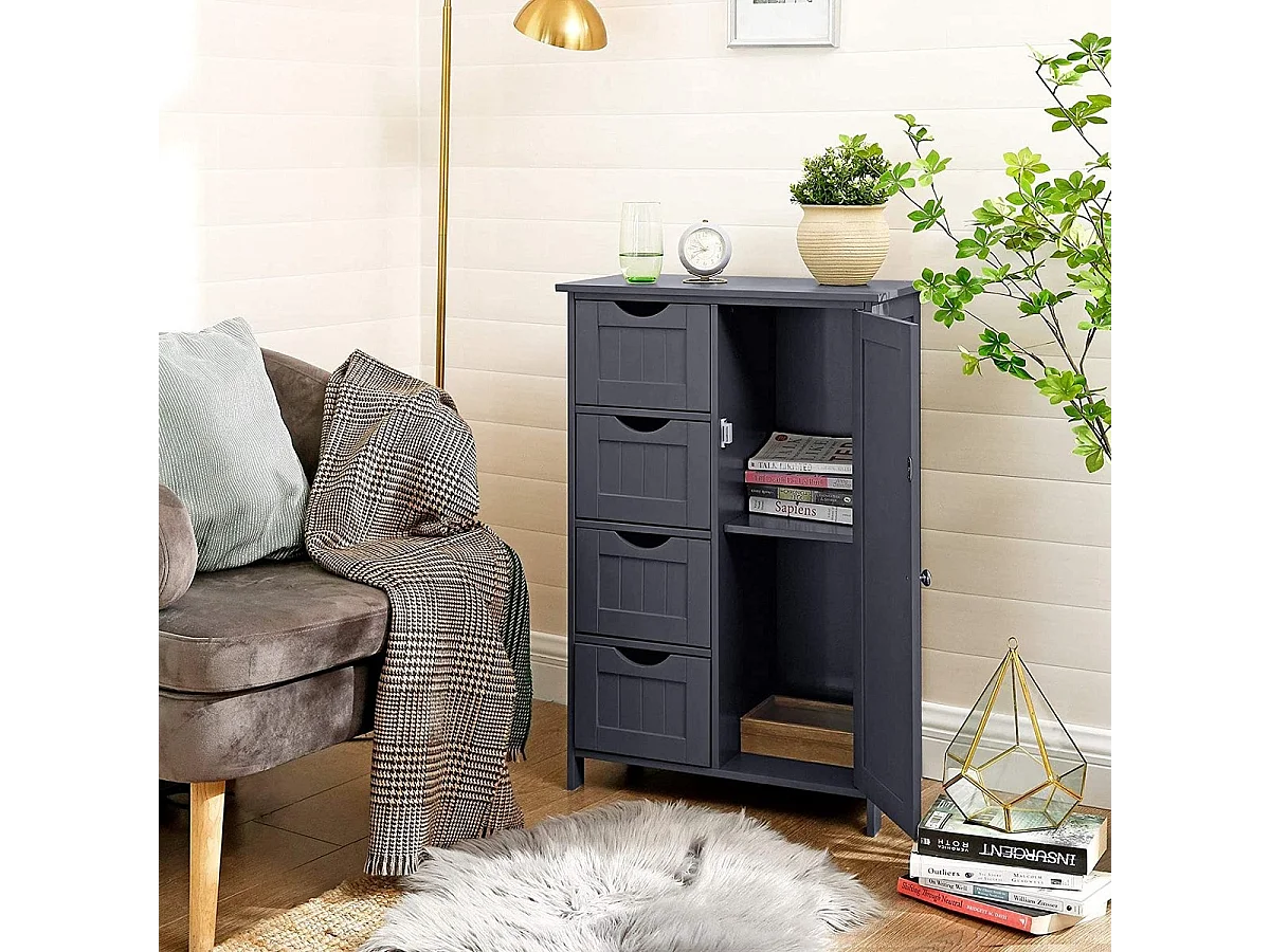 Parya Home Dressoir badkamerkast, badkamerkast van hout Grijs