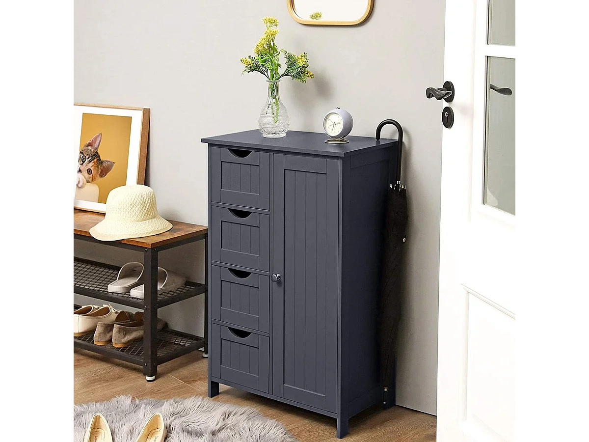 Parya Home Dressoir badkamerkast, badkamerkast van hout Grijs