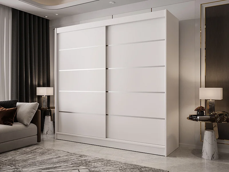 Zweitüriger Schiebeschrank BOSTON B4 Weiß