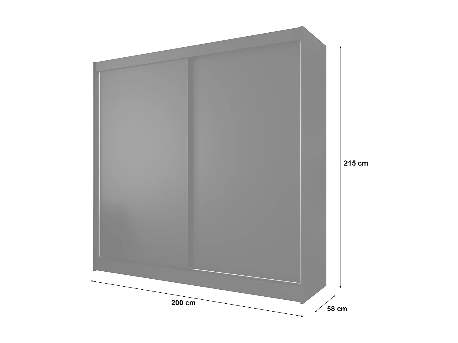 Zweitüriger Schiebeschrank BOSTON B4 Sonoma/Weiß