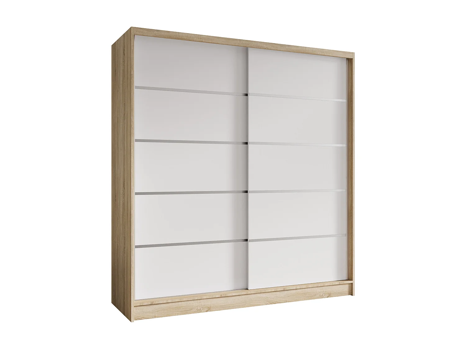 Zweitüriger Schiebeschrank TORONTO T4 Sonoma/Weiß