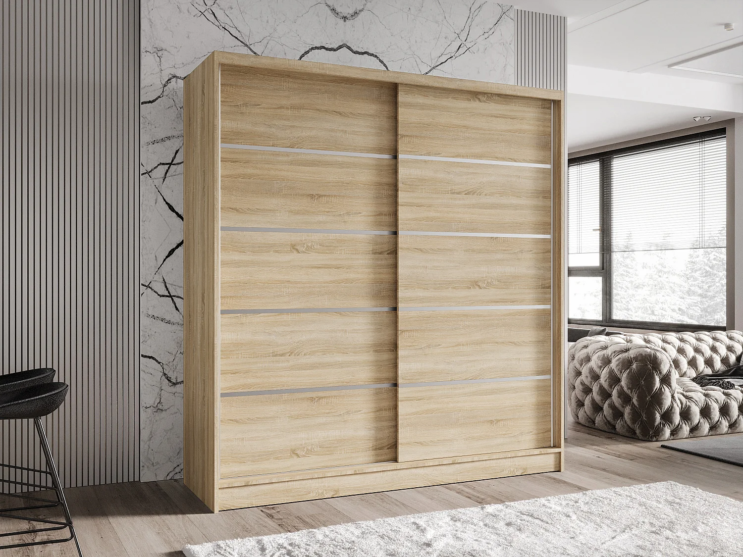 Zweitüriger Schiebeschrank TORONTO T4 Sonoma