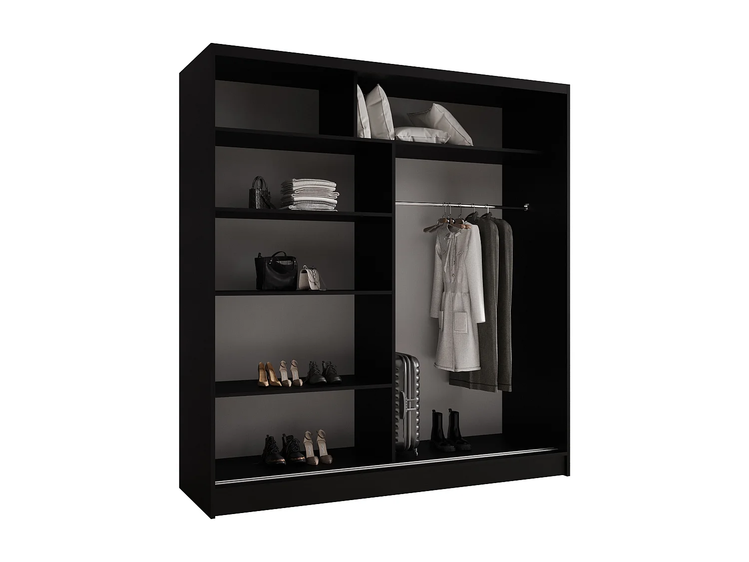 Zweitüriger Schiebeschrank TORONTO T4 Weiß/Artisan