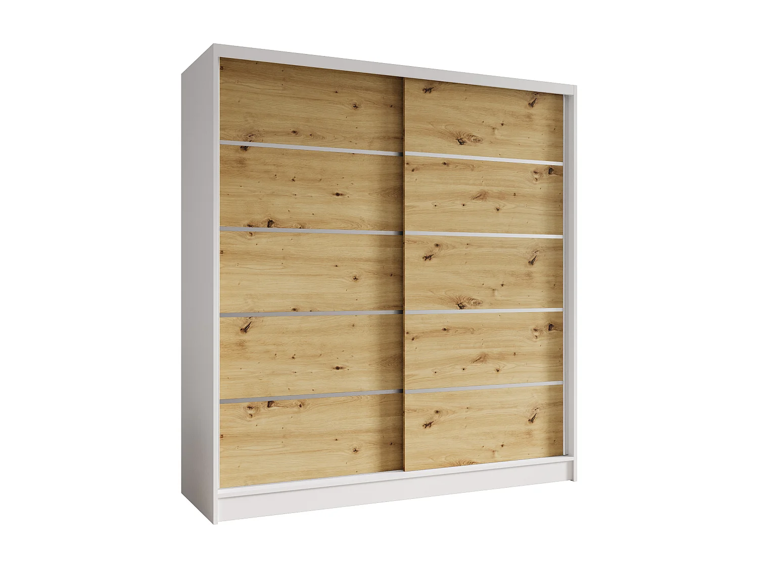 Zweitüriger Schiebeschrank TORONTO T4 Weiß/Artisan