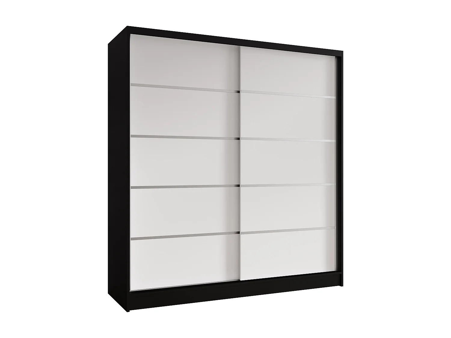 Zweitüriger Schiebeschrank TORONTO T4 Schwarz/Weiß