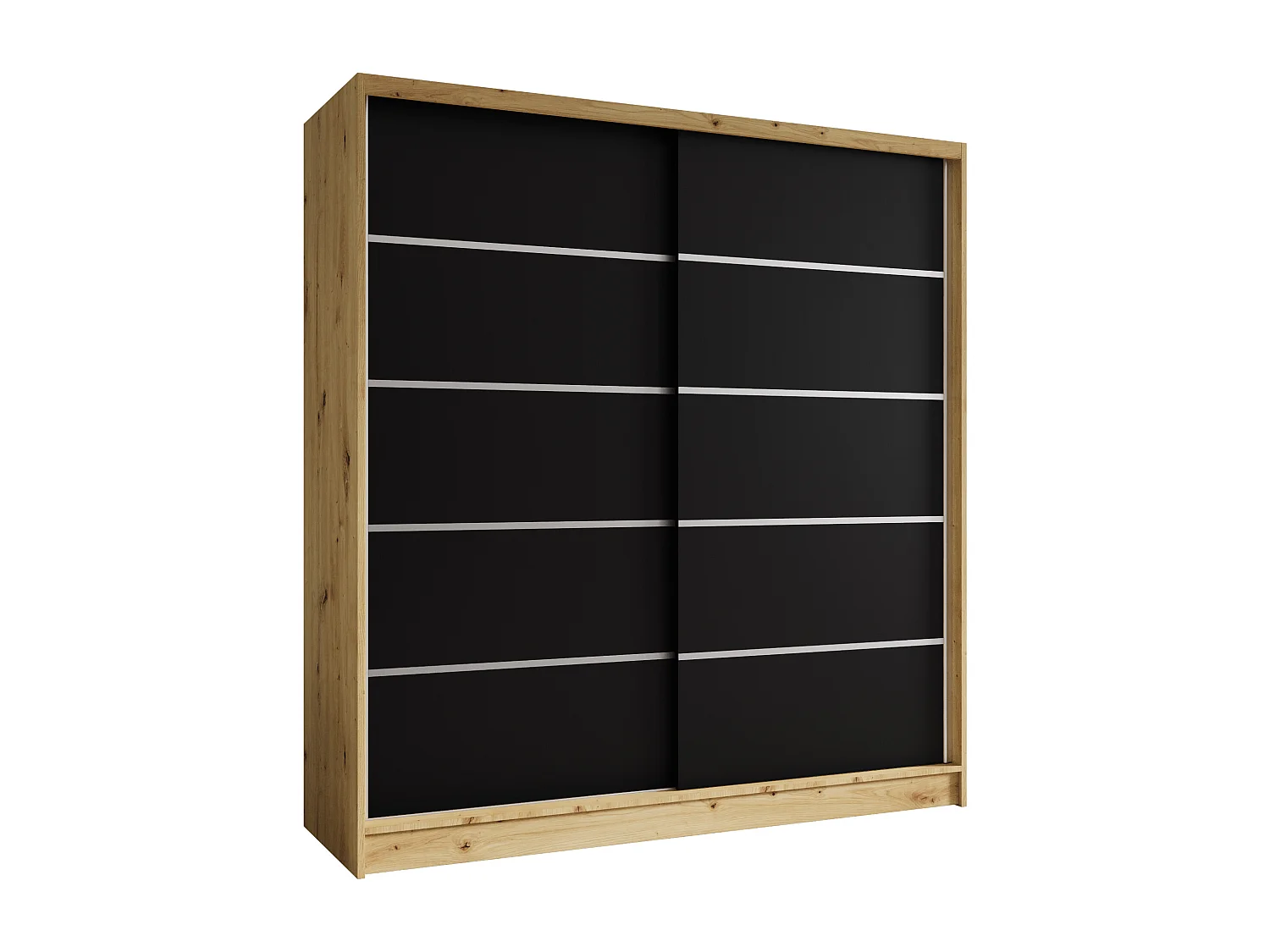 Zweitüriger Schiebeschrank TORONTO T4 Artisan/Schwarz