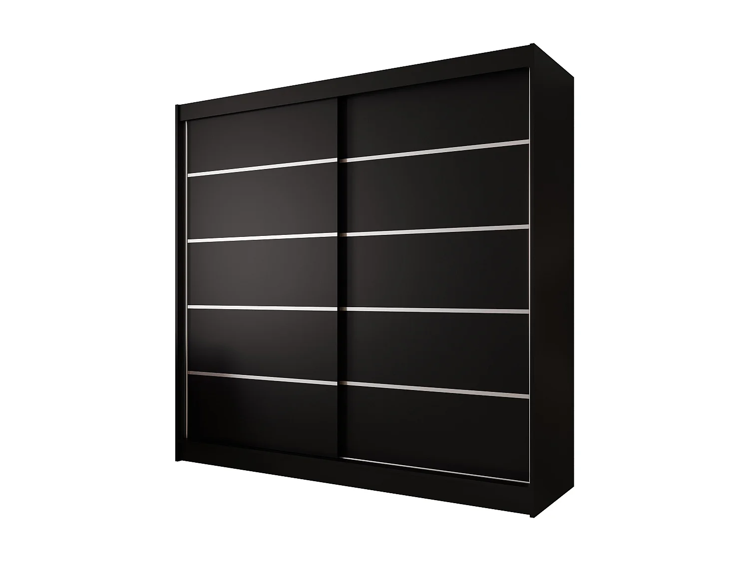 Zweitüriger Schiebeschrank BOSTON B4 Schwarz