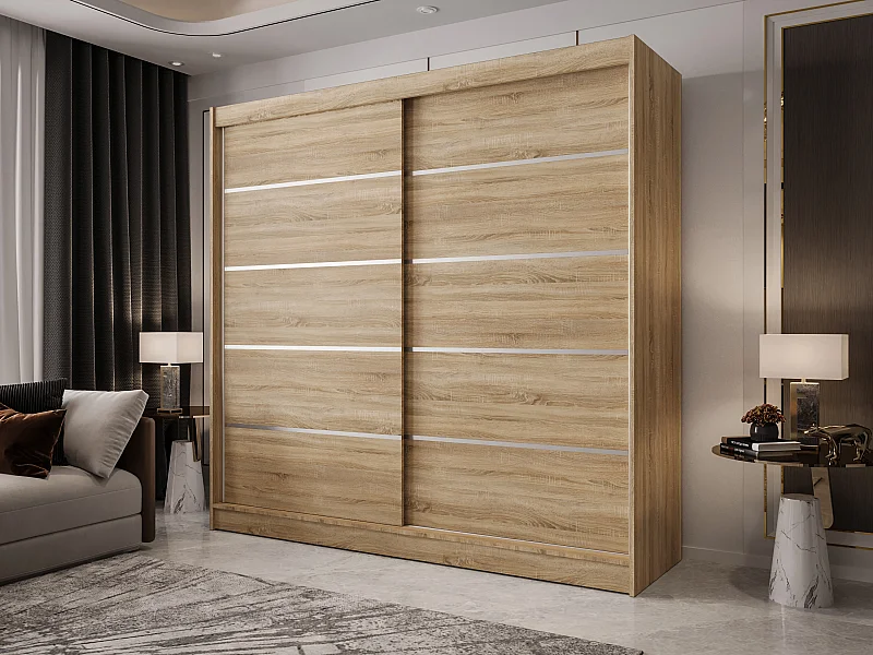 Zweitüriger Schiebeschrank BOSTON B4 Sonoma