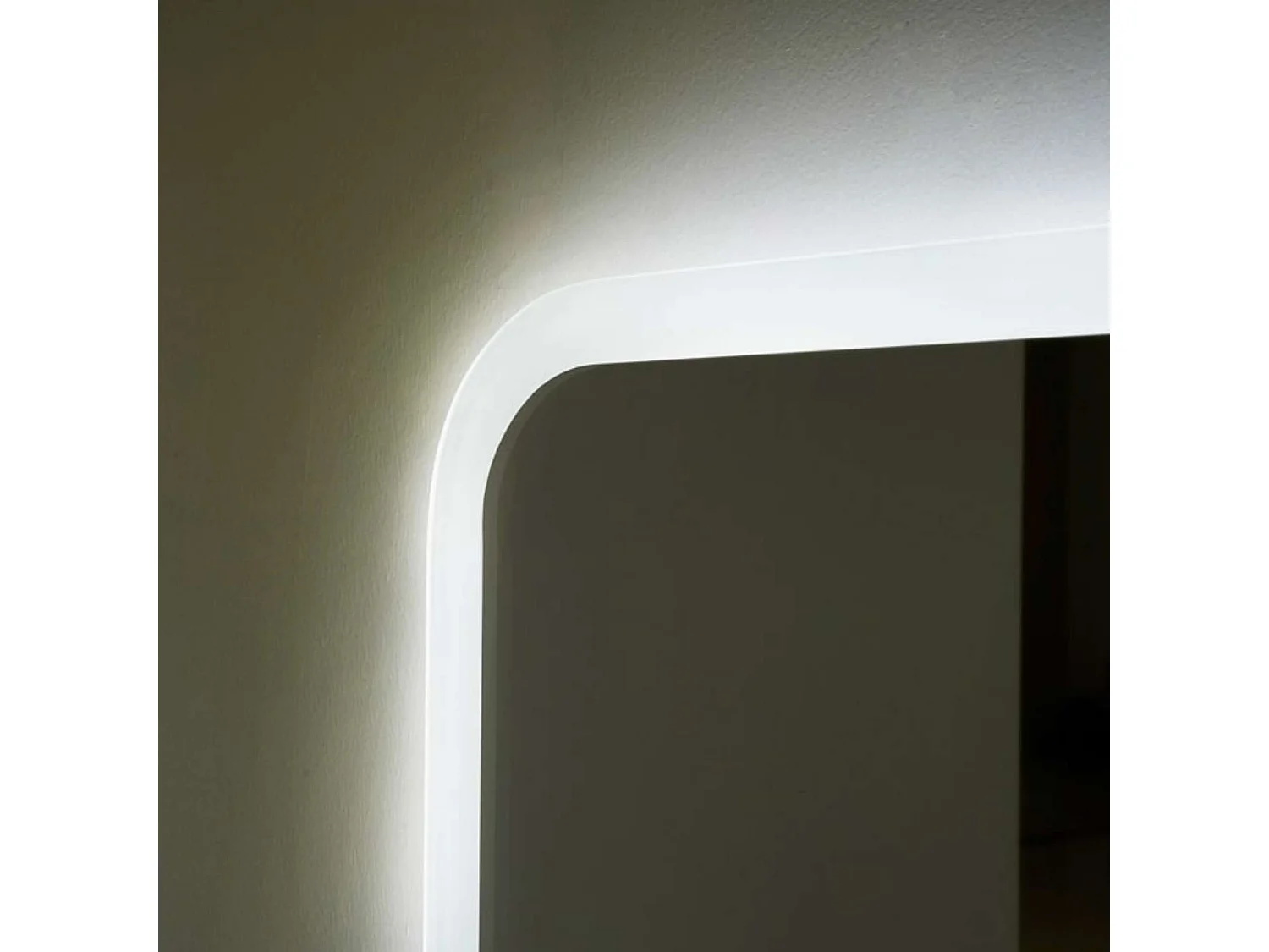 Miroir Salle de Bain PRAGA - 90x80cm - Led Rétro-éclairé & Diffusion Frontal - Tactiles On/Off & Anti-Buée - LEDIMEX