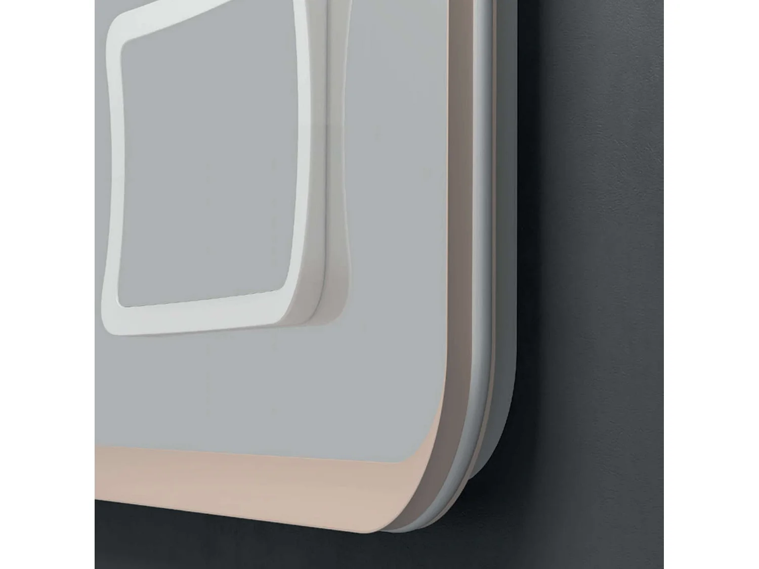 Miroir Led DUOMO Moka 80X80cm - T° Led Variable Rétro-éclairé & Frontal - Tactiles On/Off & Anti-Buée - Zone X3 - LEDIMEX