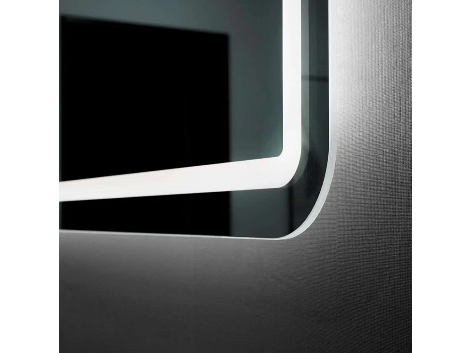 Miroir Salle de Bain GRECIA - 80x80cm - Led Rétro-éclairé & Diffusion Frontal - Tactiles On/Off & Anti-Buée - LEDIMEX