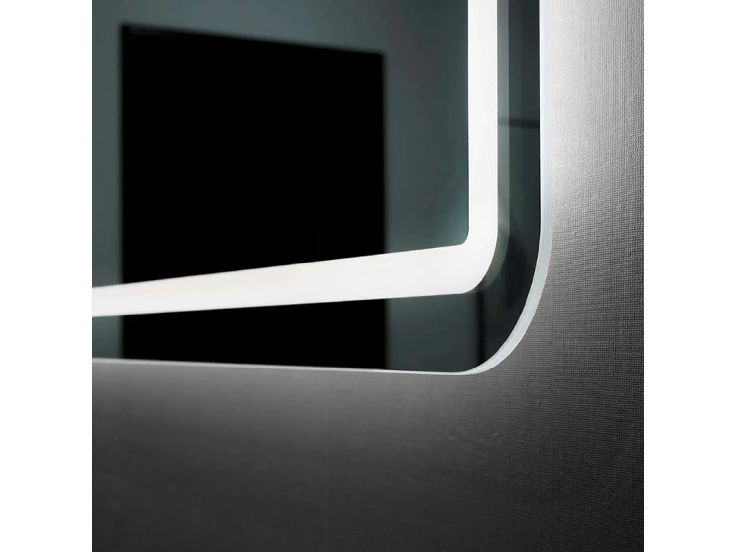 Miroir Salle de Bain AUSTRIA - 70x80cm - Led Rétro-éclairé & Diffusion Frontal (6500K) - LEDIMEX