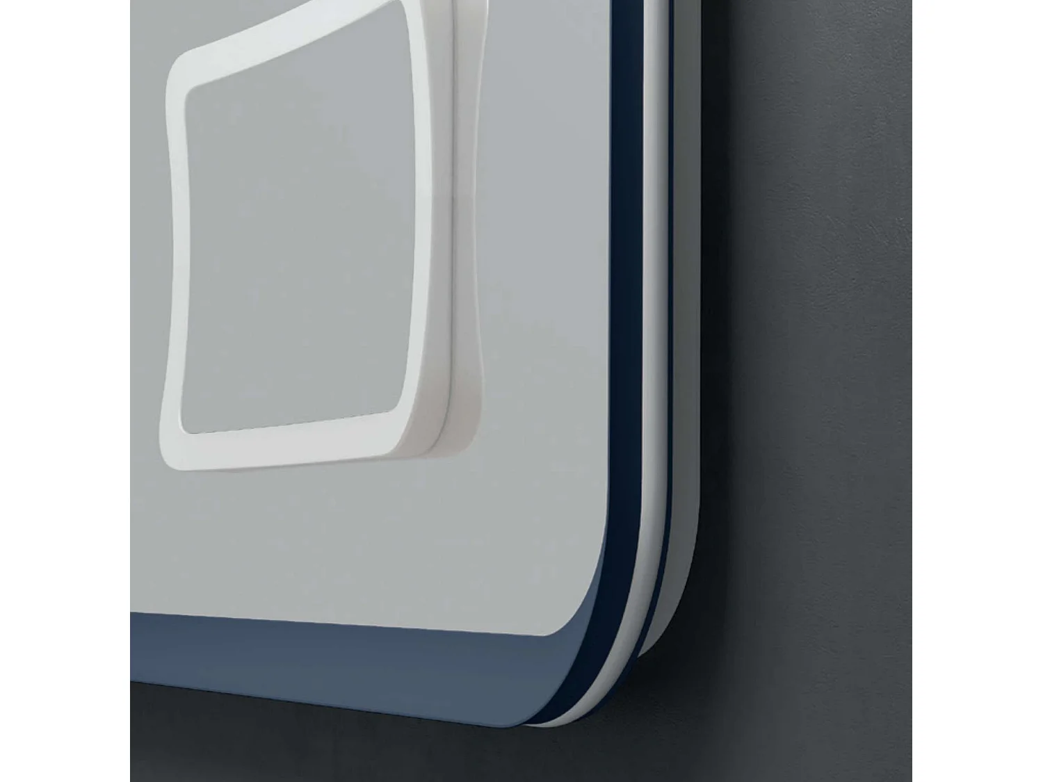 Miroir Led DUOMO Bleu 80X80cm - T° Led Variable Rétro-éclairé & Frontal - Tactiles On/Off & Anti-Buée - Zone X3 - LEDIMEX