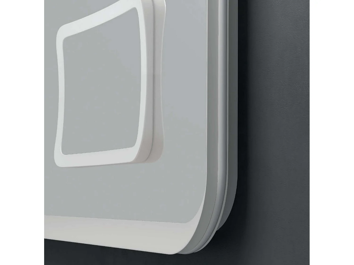 Miroir Led DUOMO Blanc 120X80cm - T° Led Variable Rétro-éclairé & Frontal - Tactiles On/Off & Anti-Buée - Zone X3 - LEDIMEX