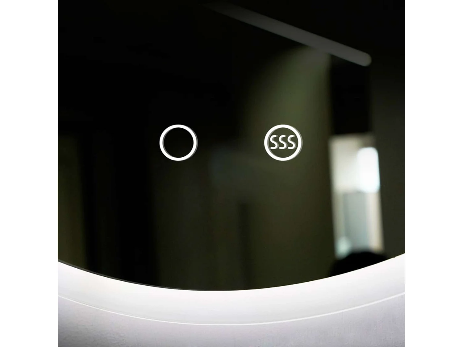 Miroir Salle de Bain LONDRES - Ø90 - Led Rétro-Éclairé (6500K) - Tactiles On/Off & Anti-Buée - LEDIMEX