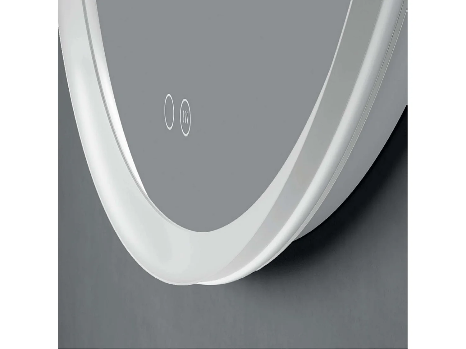 Miroir Salle de Bain TORINO Blanc Ø100cm - T° Led Variable Rétro-éclairé & Frontal - Tactiles On/Off & Anti-Buée - LEDIMEX