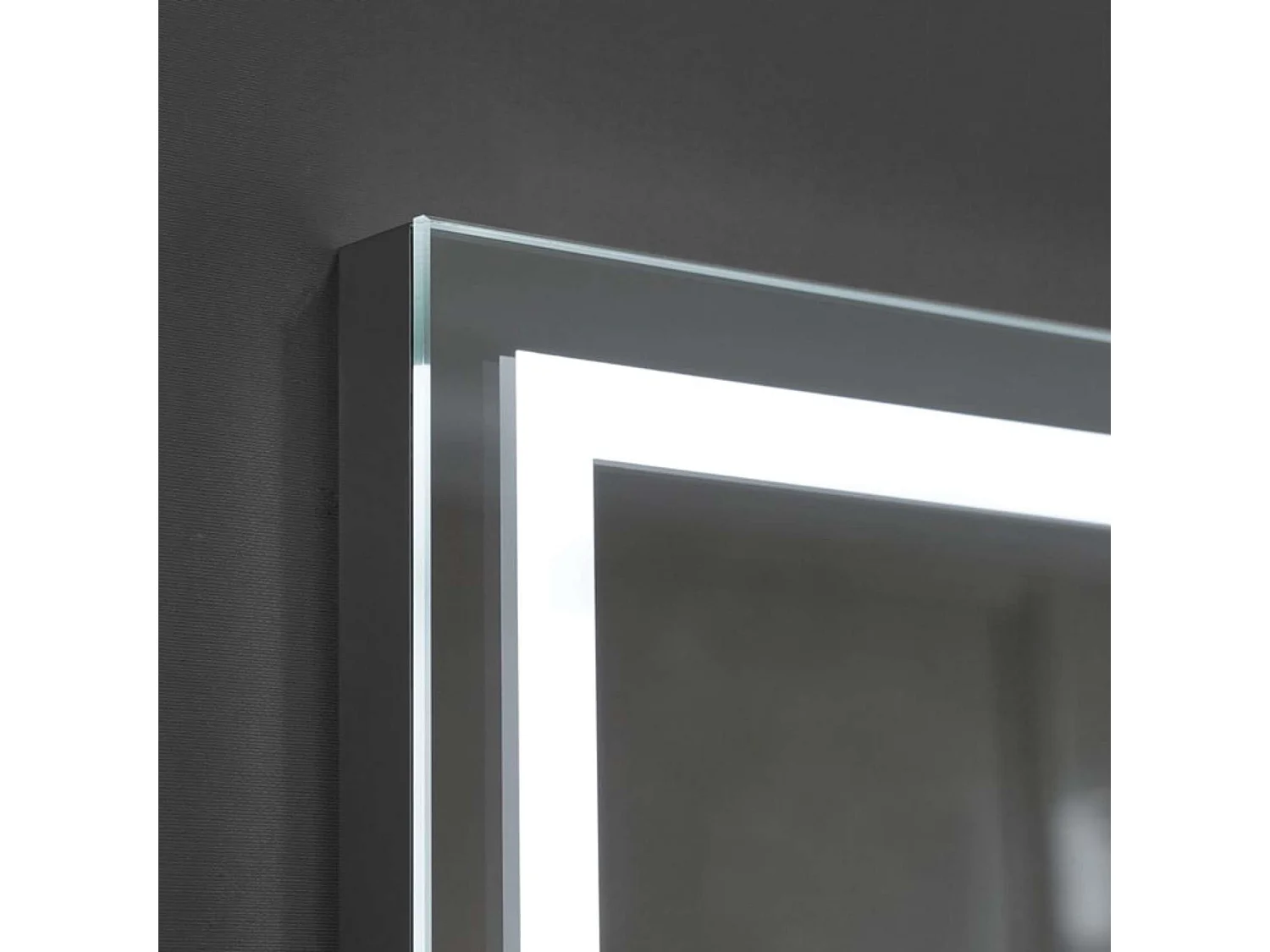 Miroir Salle de Bain MALTA - 120x80cm - T° Led Variable - Tactiles On/Off & Anti-Buée & Zone Grossissant X5 - LEDIMEX