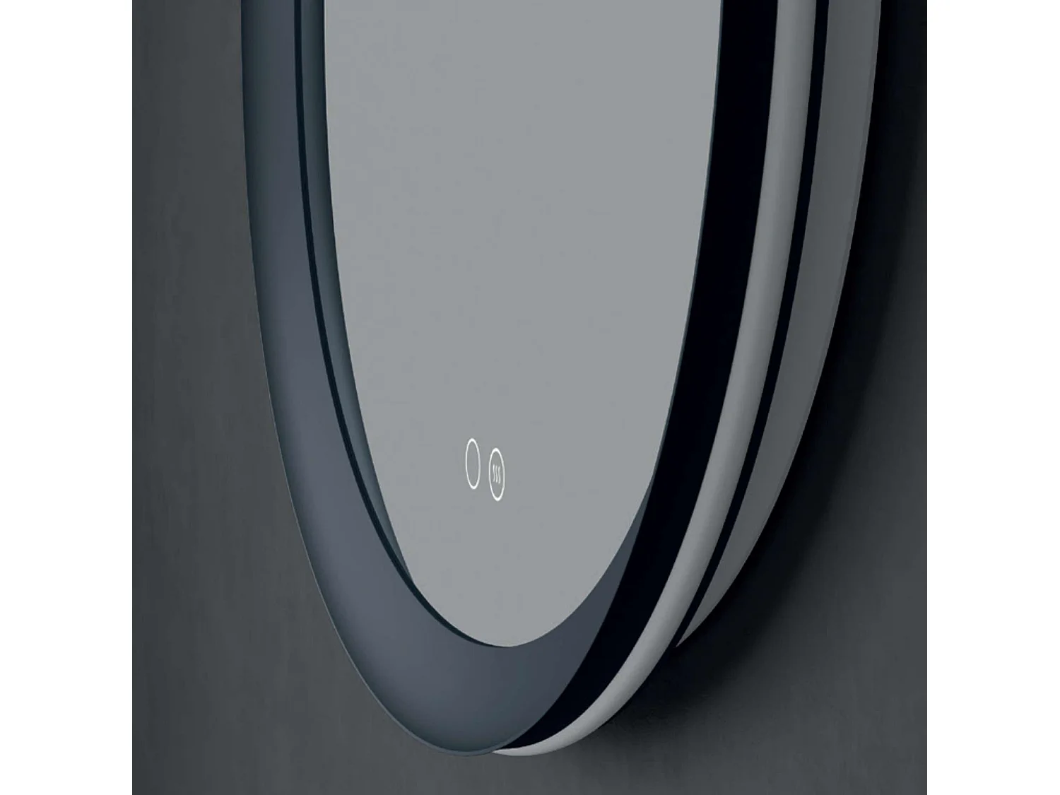 Miroir Salle de Bain MILANO Bleu 50X90cm - Led T° Variable Rétro-éclairé & Frontal - Tactiles On/Off & Anti-Buée - LEDIMEX