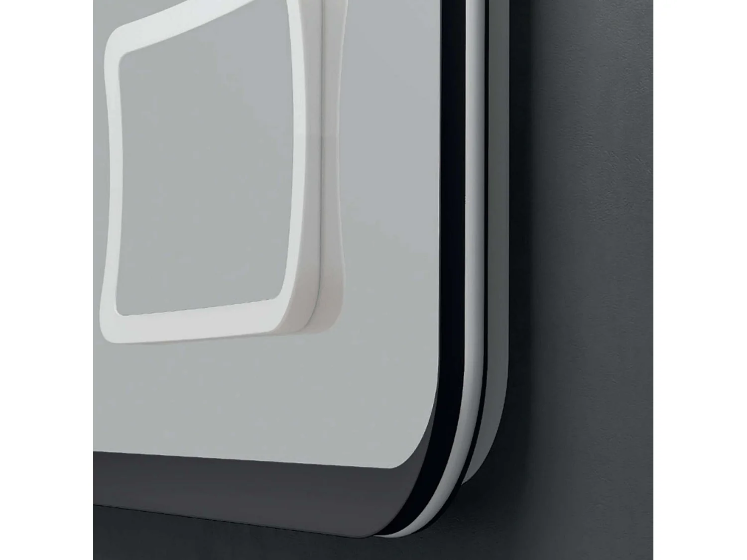 Miroir Led DUOMO Noir 120X80cm - T° Led Variable Rétro-éclairé & Frontal - Tactiles On/Off & Anti-Buée - Zone X3 - LEDIMEX