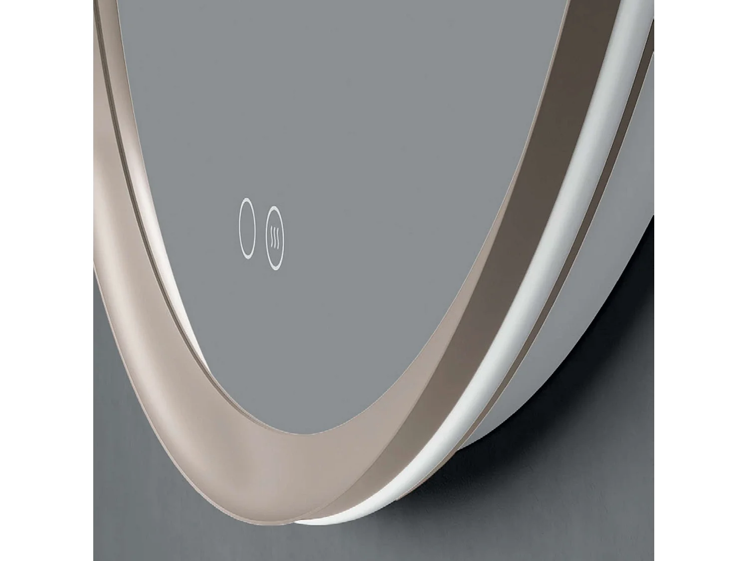 Miroir Salle de Bain TORINO Moka Ø80cm - T° Led Variable Rétro-éclairé & Frontal - Tactiles On/Off & Anti-Buée - LEDIMEX