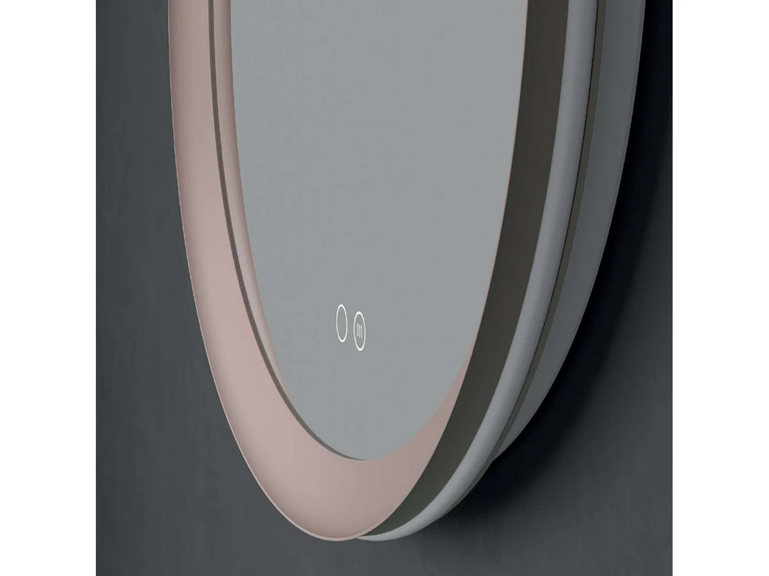 Miroir Salle de Bain MILANO Moka  50X90cm - Led T° Variable Rétro-éclairé & Frontal - Tactiles On/Off & Anti-Buée - LEDIMEX