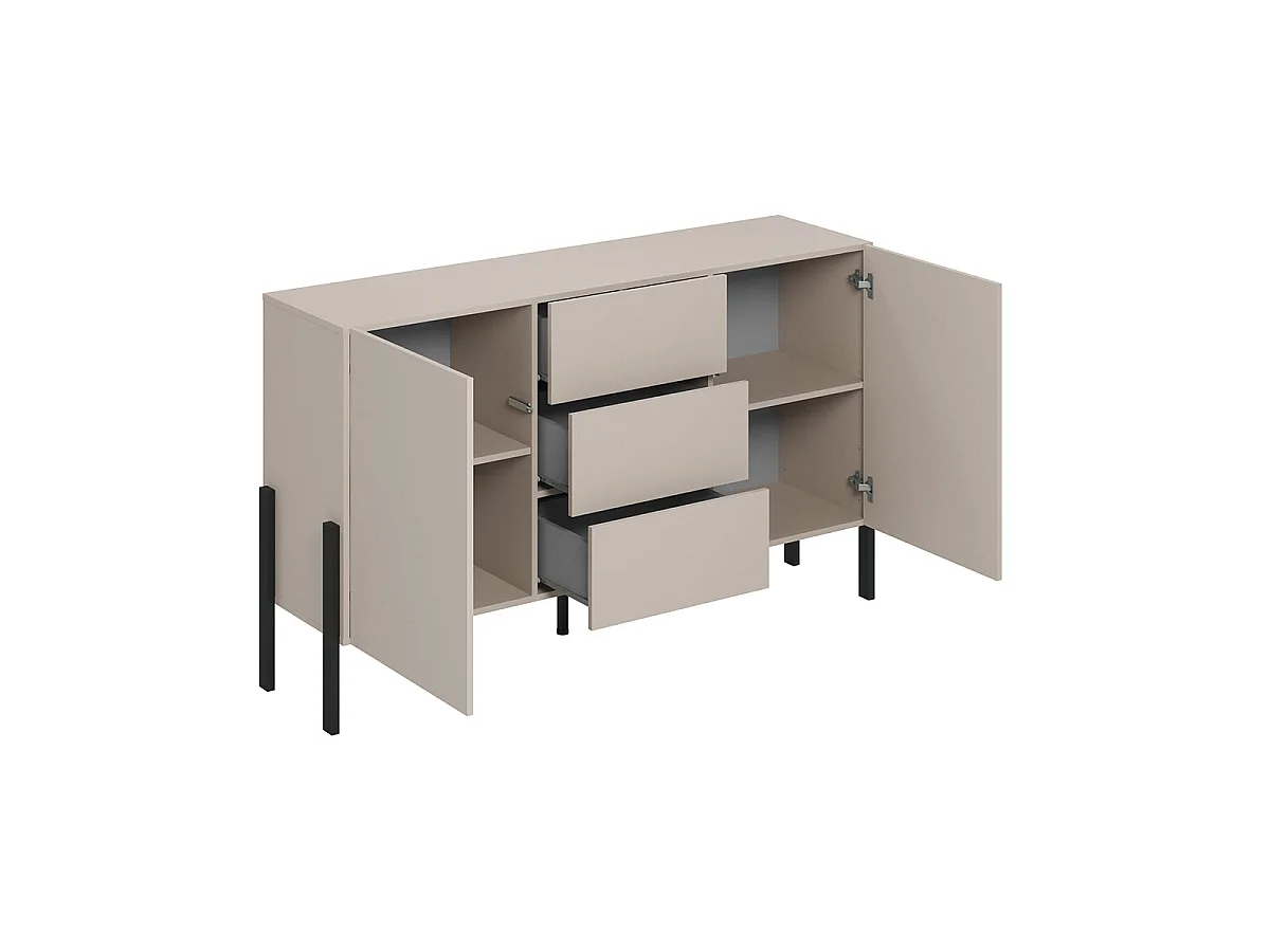 2-door 3-drawer sideboard Berenice Cashmere